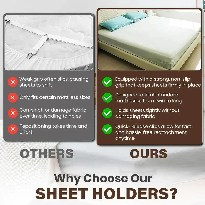 Say Farewell To Constantly Messy Wrinkled Bed Sheets 🧤